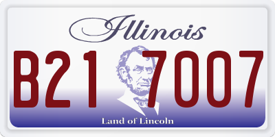 IL license plate B217007