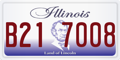 IL license plate B217008