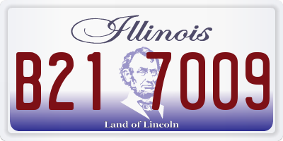 IL license plate B217009