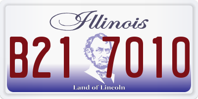 IL license plate B217010