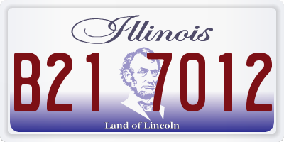 IL license plate B217012