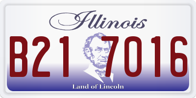 IL license plate B217016