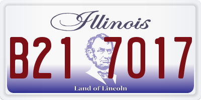 IL license plate B217017