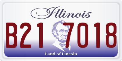 IL license plate B217018