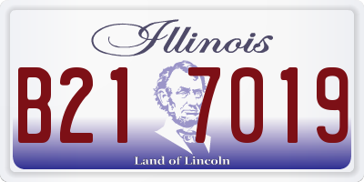 IL license plate B217019