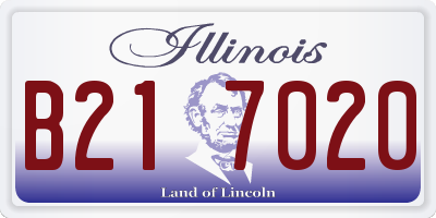 IL license plate B217020