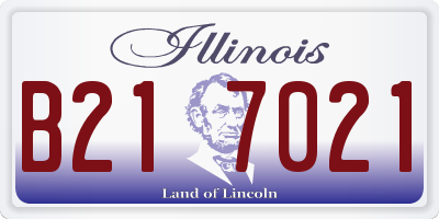 IL license plate B217021