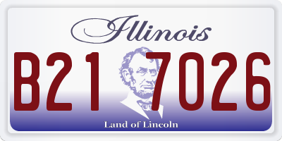 IL license plate B217026