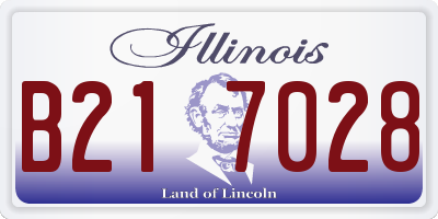 IL license plate B217028
