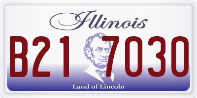 IL license plate B217030