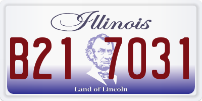 IL license plate B217031