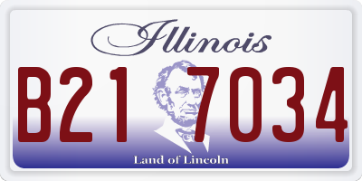 IL license plate B217034
