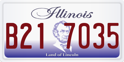 IL license plate B217035