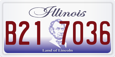 IL license plate B217036