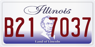 IL license plate B217037