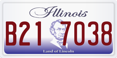 IL license plate B217038
