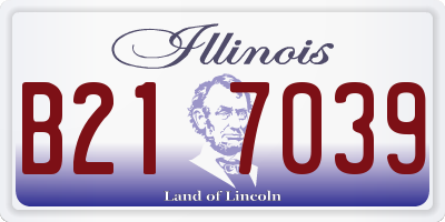 IL license plate B217039