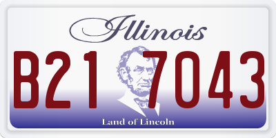 IL license plate B217043
