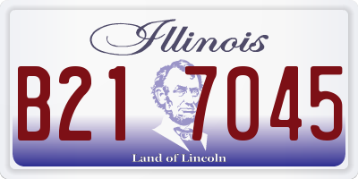 IL license plate B217045