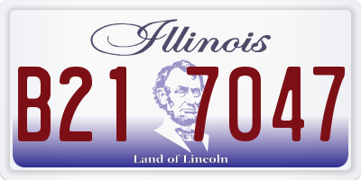 IL license plate B217047
