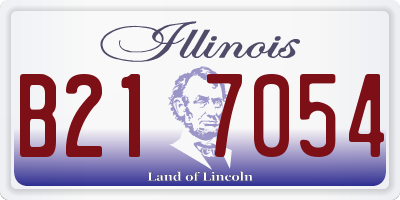 IL license plate B217054