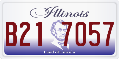 IL license plate B217057