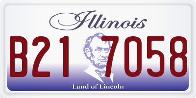 IL license plate B217058