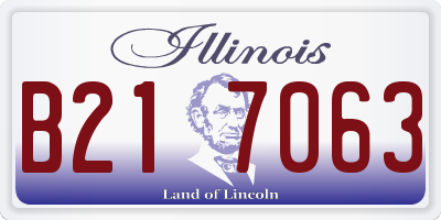 IL license plate B217063