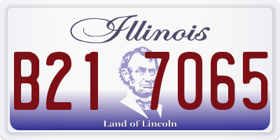 IL license plate B217065
