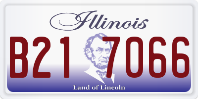 IL license plate B217066