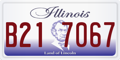IL license plate B217067