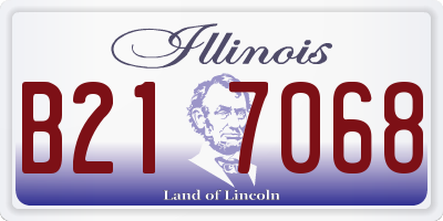 IL license plate B217068
