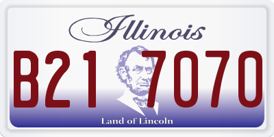 IL license plate B217070