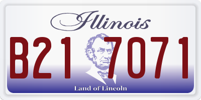 IL license plate B217071