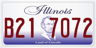 IL license plate B217072