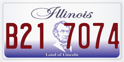 IL license plate B217074