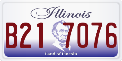IL license plate B217076