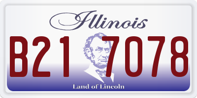 IL license plate B217078
