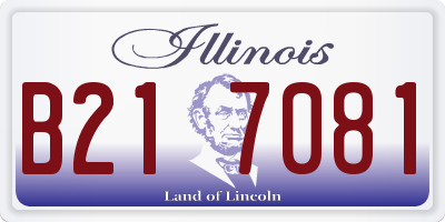 IL license plate B217081