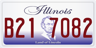 IL license plate B217082