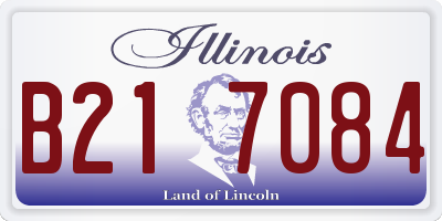IL license plate B217084