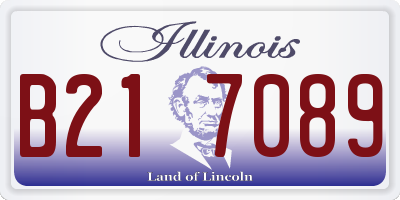 IL license plate B217089