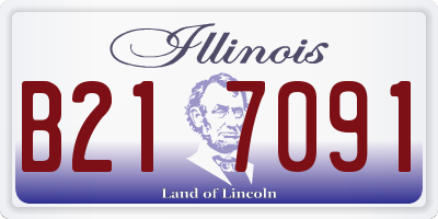 IL license plate B217091