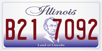 IL license plate B217092