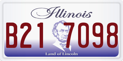 IL license plate B217098