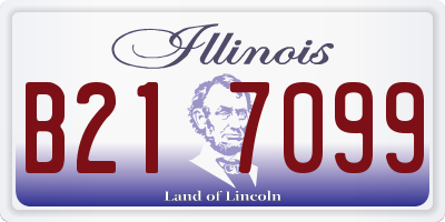 IL license plate B217099