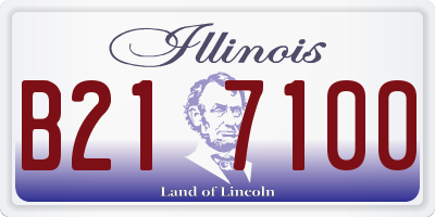 IL license plate B217100