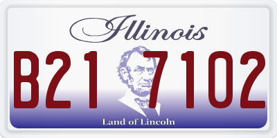 IL license plate B217102