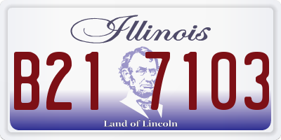 IL license plate B217103