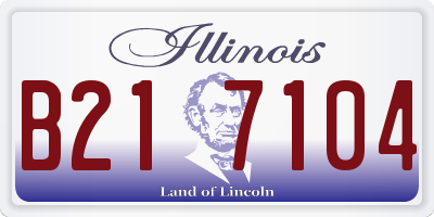 IL license plate B217104